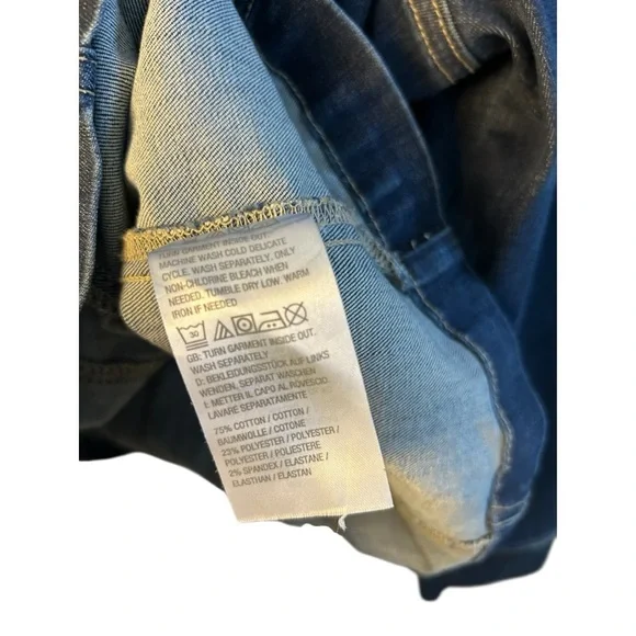 Belle by Kim Gravel Blue Rinse Wash Fit & Flare Stretch Denim Jacket Size XL - Picture 6 of 10